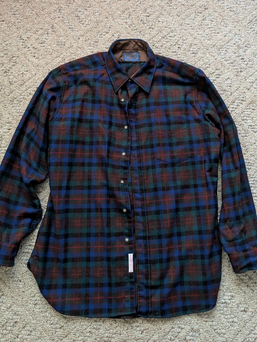 Vintage Pendleton Button Down Shirt MacDuff Hunting Tartan Plaid Flannel Vtg